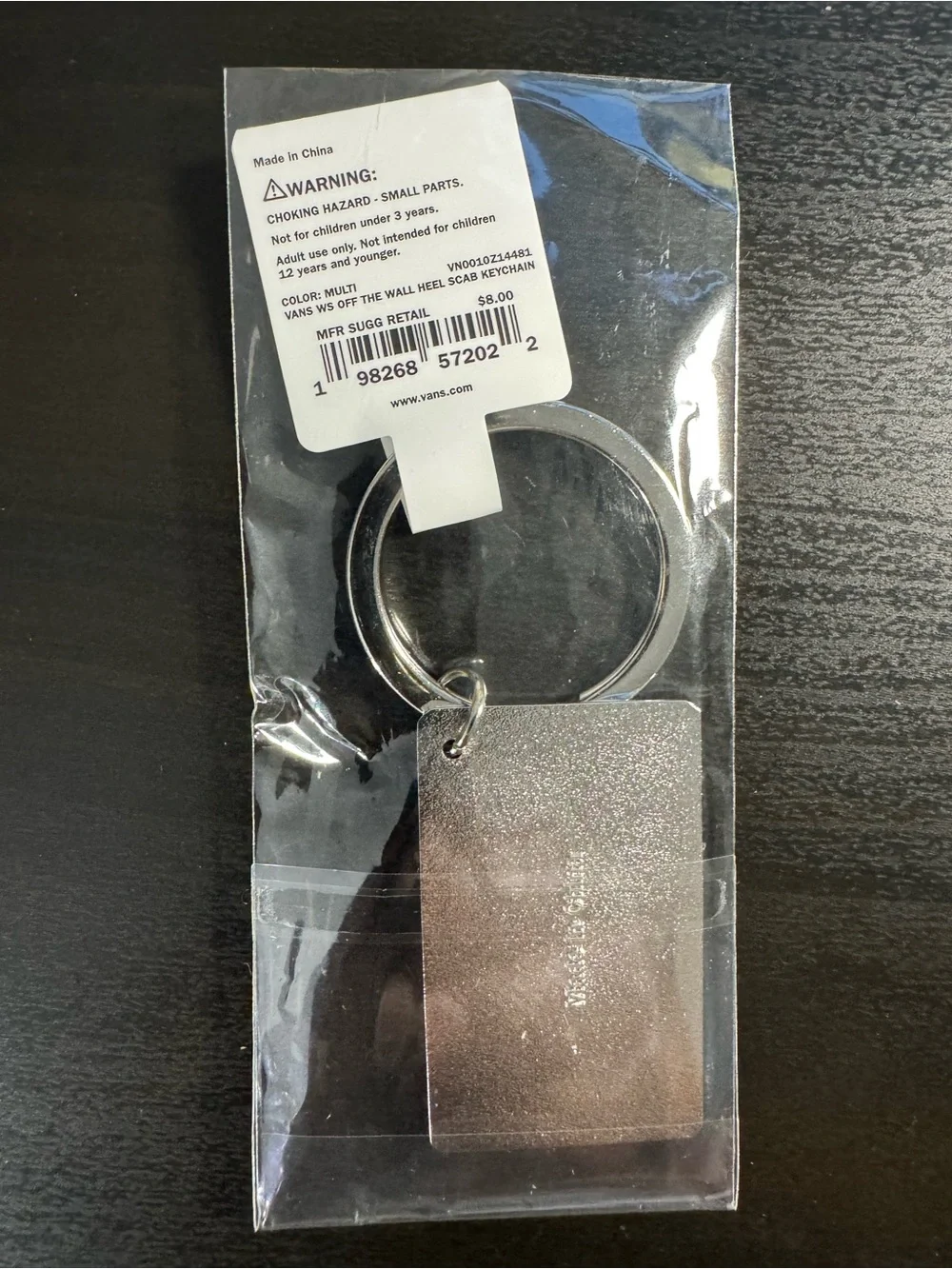 Vans Red 'Off The Wall' Logo Key Ring